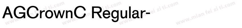 AGCrownC Regular字体转换